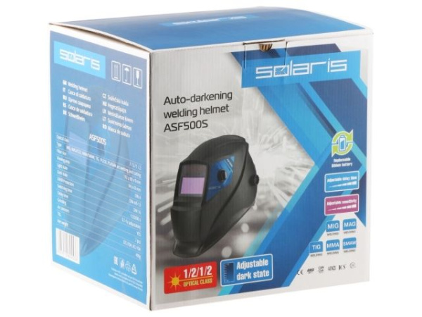 Щиток сварщика с самозатемняющимся светофильтром Solaris ASF500S